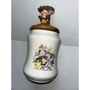 Keebler Elf Ceramic Cookie Jar with Wooden Lid 9" 2002 Keebler Company